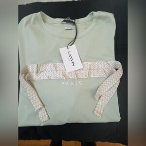 LANVIN Curb Embroidered Sage Green “MAGLIETTA”US Sz: XXL | Orig: $690